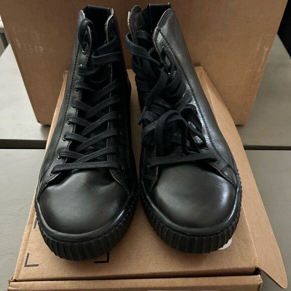 Harley Davidson leather hi tops M9 - Picture 1 of 11